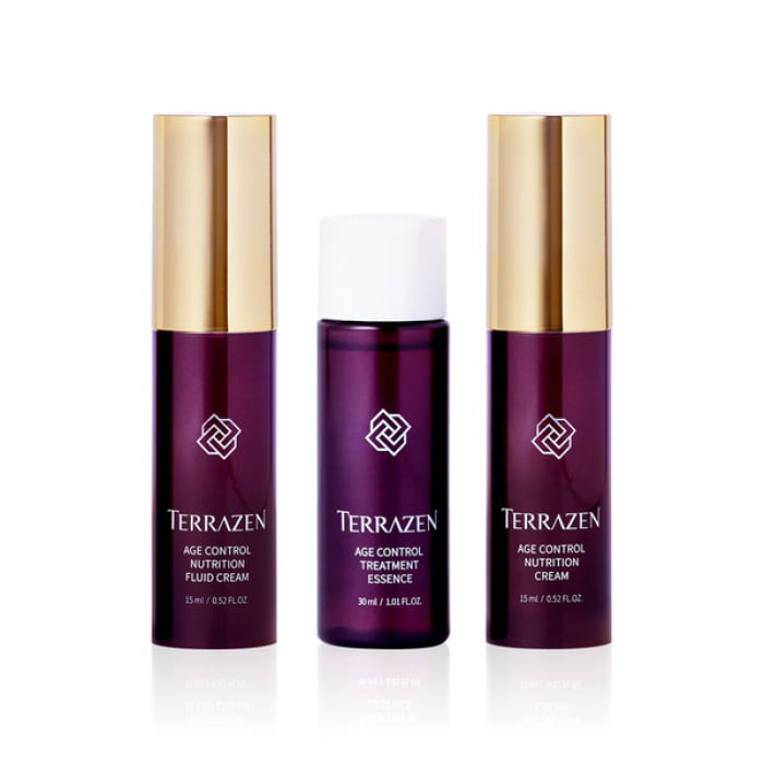Kelioninis veido prieziuros priemoniu rinkinys Terrazen Age Control Tiny Set TER86813 odos senejima stabdancios priemones 3 daliu 2