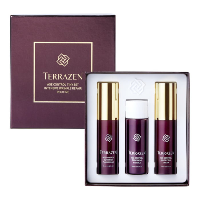 Kelioninis veido prieziuros priemoniu rinkinys Terrazen Age Control Tiny Set TER86813 odos senejima stabdancios priemones 3 daliu 3