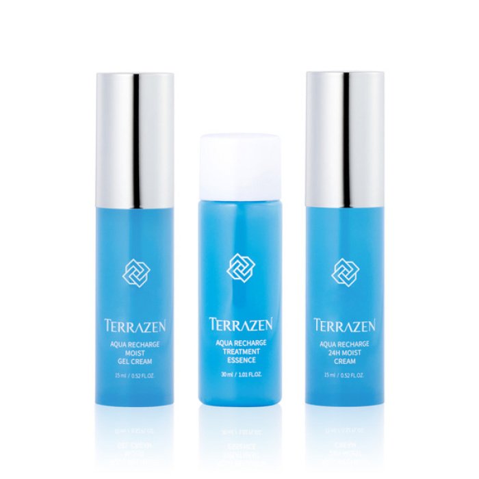 Kelioninis veido prieziuros priemoniu rinkinys Terrazen Aqua Recharge Tiny Set TER86815 intensyviai drekinancios priemones 3 daliu 3