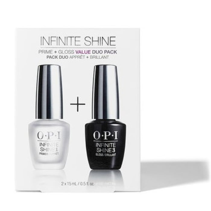 Rinkinys Hibridinio nagu lako pagrindas ir virsutinis sluoksnis OPI Infinite Shine Duo Pack Base Coat Top Coat OPIIST80ISP06 2x15 ml
