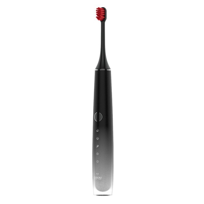 Ikraunamas elektrinis garsinis dantu sepetelis OSOM Oral Care Sonic Toothbrush Black OSOMORALT40BL su veido valymomasazavimo antgaliu 3