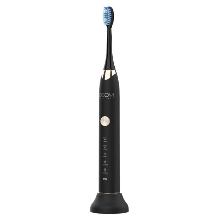 Ikraunamas elektrinis garsinis dantu sepetelis OSOM Oral Care Sonic Toothbrush Black OSOMORALT7BL juodos spalvos IPX7 1