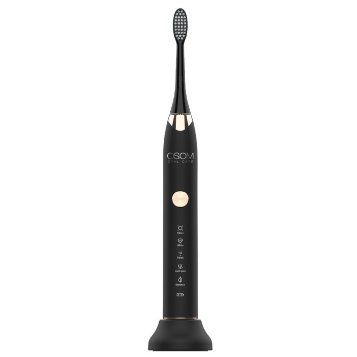 Ikraunamas elektrinis garsinis dantu sepetelis OSOM Oral Care Sonic Toothbrush Black OSOMORALT7BL juodos spalvos IPX7 2
