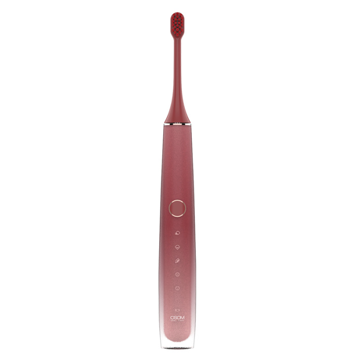 Ikraunamas elektrinis garsinis dantu sepetelis OSOM Oral Care Sonic Toothbrush Rose OSOMORALT40ROSE su veido valymomasazavimo antgaliu 4