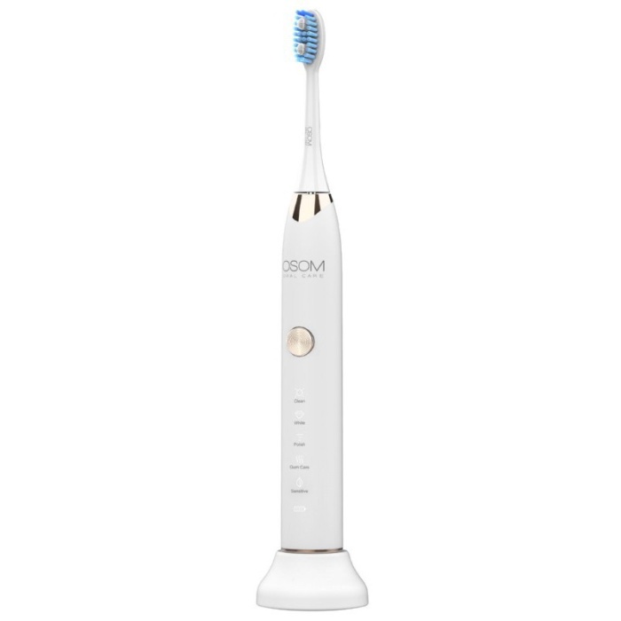Ikraunamas elektrinis garsinis dantu sepetelis OSOM Oral Care Sonic Toothbrush White OSOMORALT7WH baltos spalvos IPX7 1