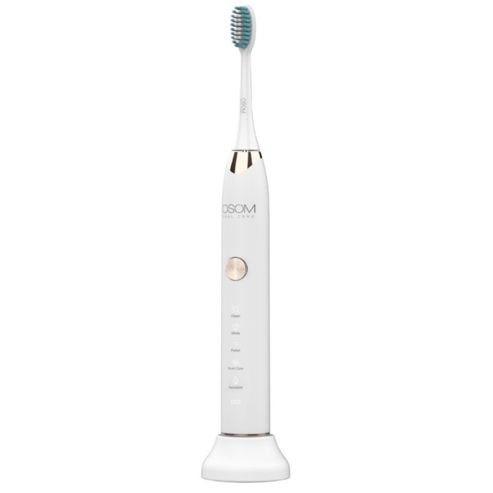 Ikraunamas elektrinis garsinis dantu sepetelis OSOM Oral Care Sonic Toothbrush White OSOMORALT7WH baltos spalvos IPX7