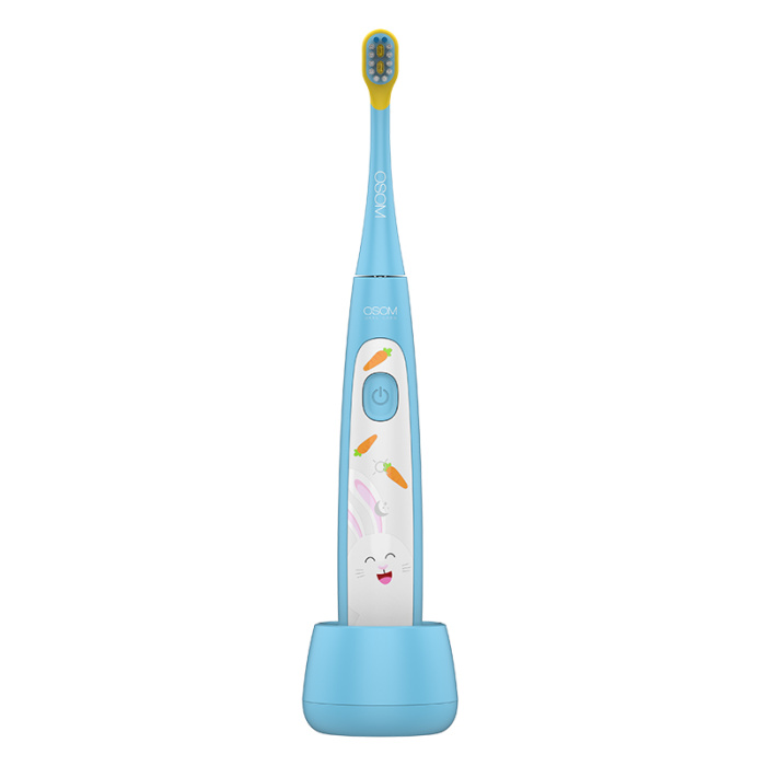 Vaikiskas ikraunamas elektrinis garsinis dantu sepetelis OSOM Oral Care Kids Sonic Toothbrush Blue OSOMORALK6XBLUE melynos spalvos IPX7 1