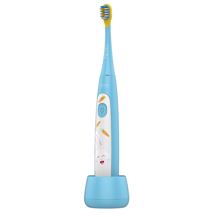 Vaikiskas ikraunamas elektrinis garsinis dantu sepetelis OSOM Oral Care Kids Sonic Toothbrush Blue OSOMORALK6XBLUE melynos spalvos IPX7