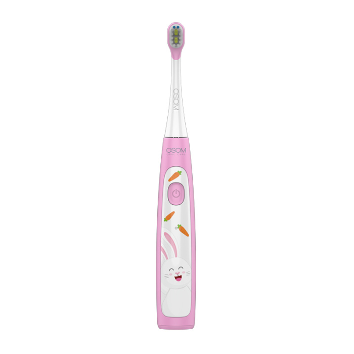 Vaikiskas ikraunamas elektrinis garsinis dantu sepetelis OSOM Oral Care Kids Sonic Toothbrush Pink OSOMORALK7PINK rozines spalvos IPX7 3