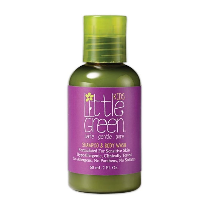 Plauku sampunas ir kuno prausiklis vaikams Little Green Kids Shampoo Body Wash LGKS2 60 ml