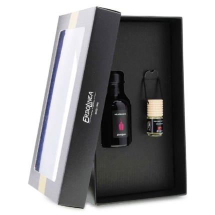 Kvapų namams rinkinys Erbolinea Prestige Vin Di Vino ERBGIFTPACK4, sudaro kvapas namams su lazdelėmis ir kvapas automobiliui, 50 ml ir 5 ml