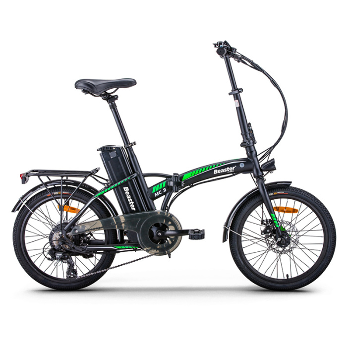 Elektrinis dviratis Beaster BS113B 250 W 36 V 75 Ah juodas sulankstomas
