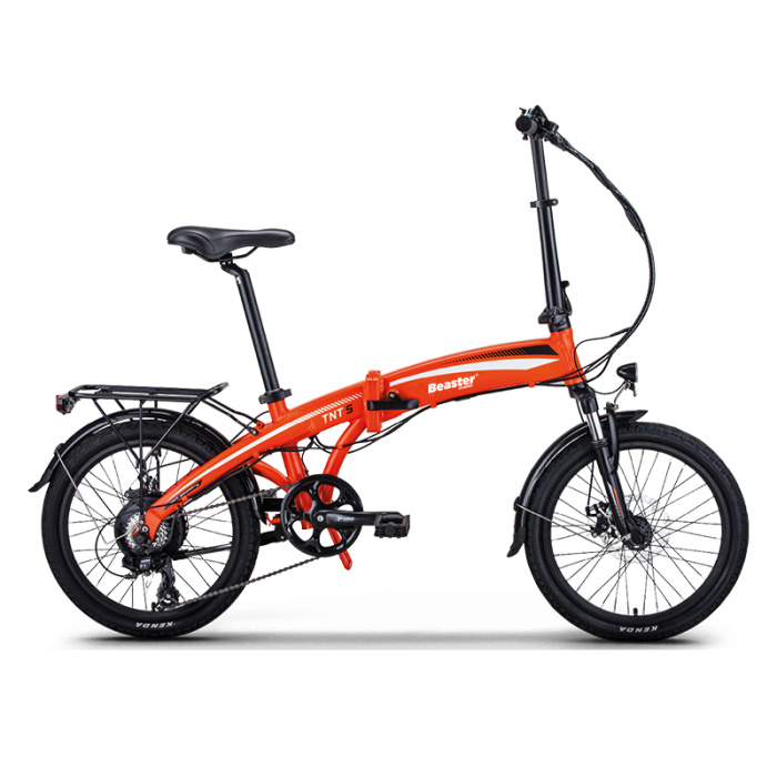 Elektrinis dviratis Beaster BS115O 250 W 36 V 88 Ah oranzinis sulankstomas