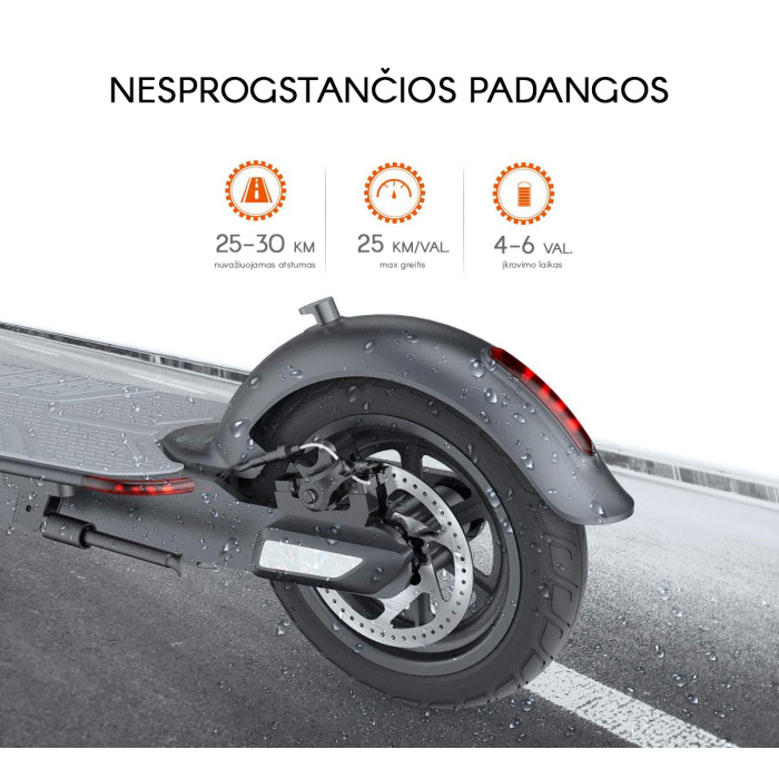 Elektrinis paspirtukas Beaster Scooter BS05W 350 W 36 V 8 Ah baltas 4