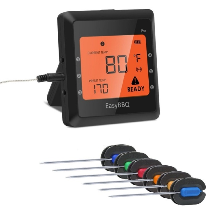 Grilio termometras EASYBBQPro4 naudojamas su Bluetooth ir telefono programele 4