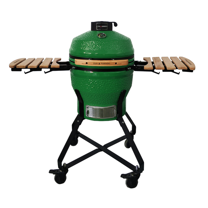 Kamado grilis su priedais Zyle 45 cm Medium ZY18KSGRSET zalias