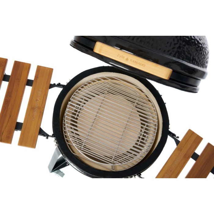 Kamado grilis su priedais Zyle 48 cm Medium ZY18BLSET juodas 3
