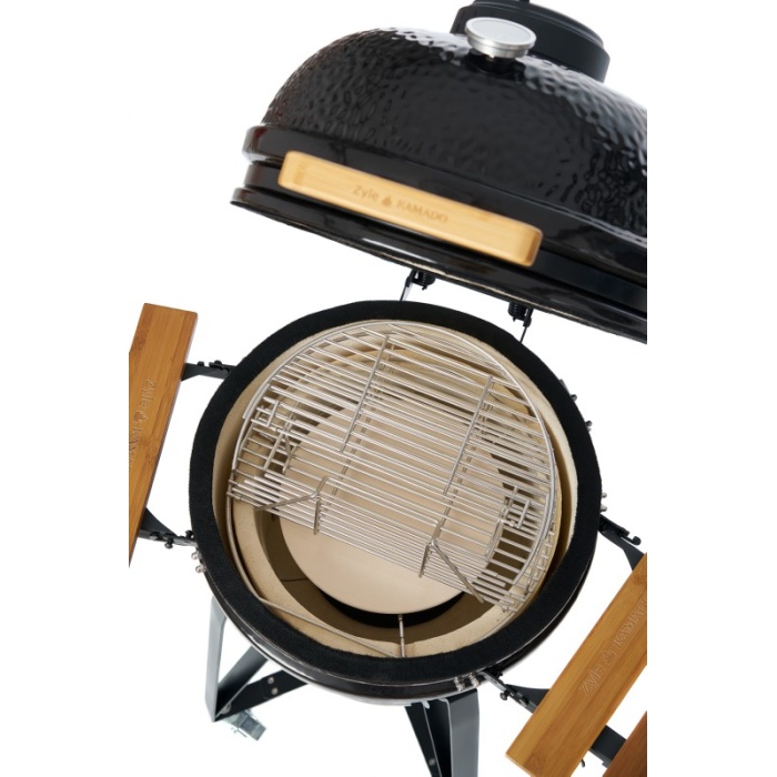 Kamado grilis su priedais Zyle 48 cm Medium ZY18BLSET juodas 4