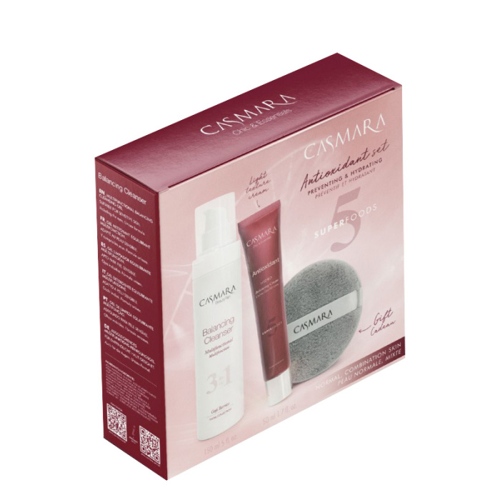 Veido prieziuros priemoniu rinkinys Casmara Antioxidant Cream Preventing Hydrating CASAL4101 antioksidacinis normaliai ir misriai odai