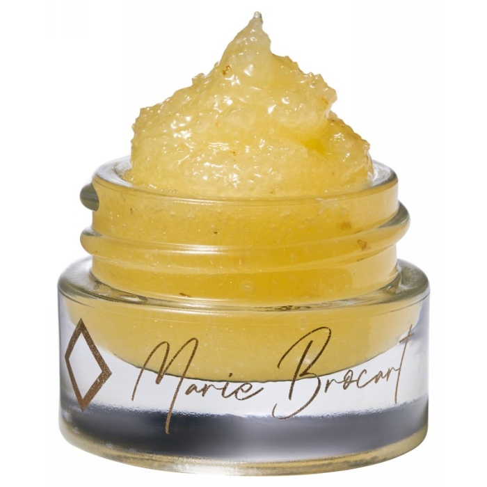 Drekinantis regeneruojantis lupu sveitiklis Marie Brocart Intensive Regenerating Lip Scrub With 24K Gold Flakes MAR30038 su aukso dalelemis mangu kvapo 8 g