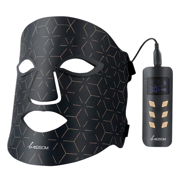 LED sviesos terapijos kauke veidui Be OSOM Led Facial Mask Black BEOSOMSGMSKFN 1