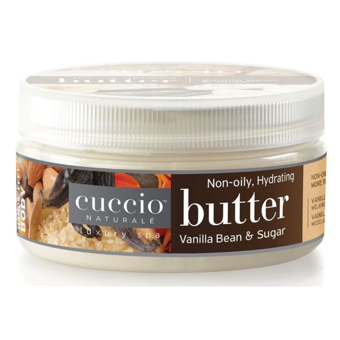Maitinamasis sviestas Cuccio Naturale Butter Blend Vanilla Bean Sugar 3226 CNSC1035 tinka rankoms pedoms ir kunui 226 g