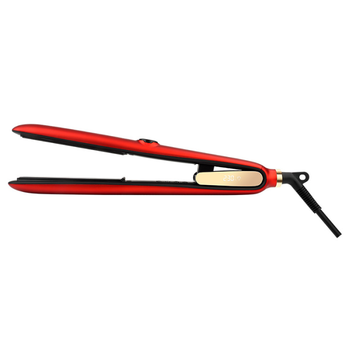 Plauku tiesintuvas OSOM Professional Duetto Automatic Steam Infrared Hair Straightener Red OSOMP089RED su garu ir infraredo funkcijomis raudonos spalvos 1