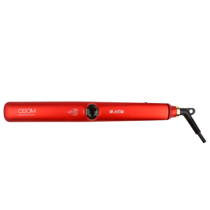 Plauku tiesintuvas OSOM Professional Duetto Automatic Steam Infrared Hair Straightener Red OSOMP089RED su garu ir infraredo funkcijomis raudonos spalvos 3
