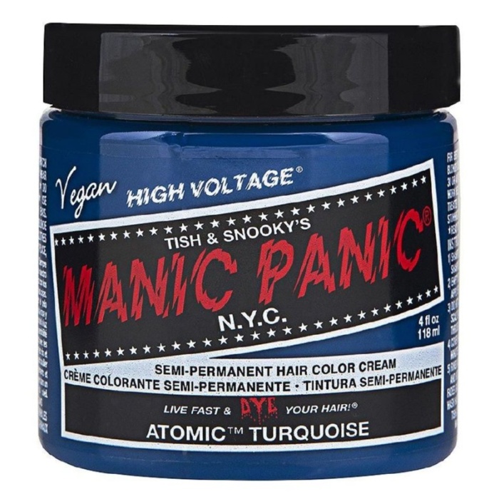 Pusiau ilgalaikiai kreminiai plauku dazai Manic Panic Hair Color Cream Atomic Turquoise MEU11002 118 ml