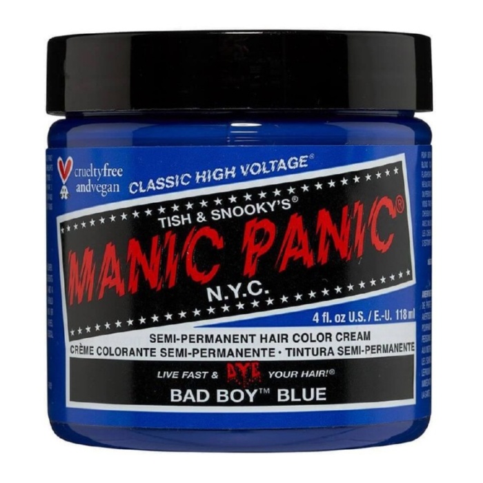 Pusiau ilgalaikiai kreminiai plauku dazai Manic Panic Hair Color Cream Bad Boy Blue MEU11017 118 ml