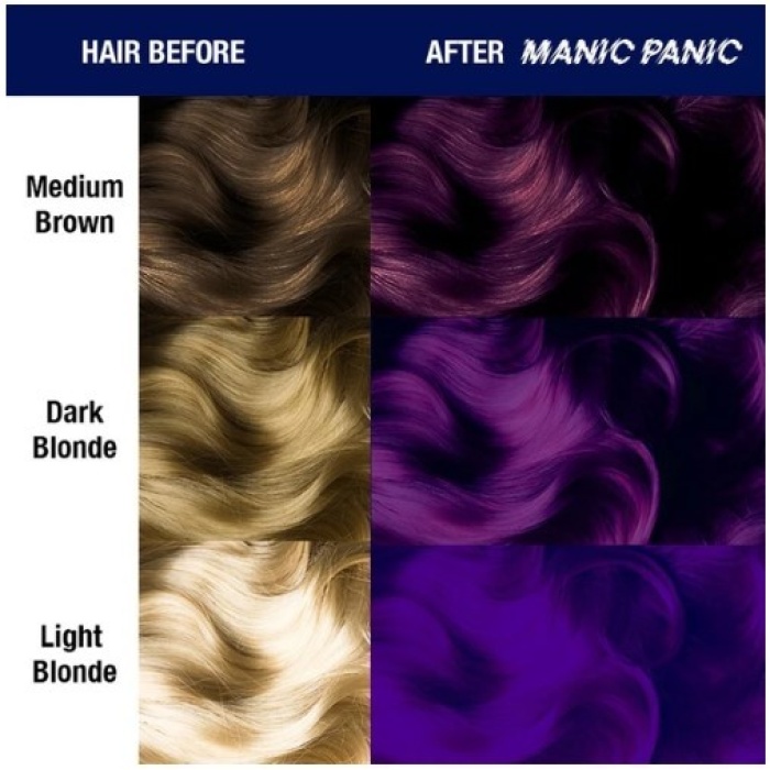 Pusiau ilgalaikiai kreminiai plauku dazai Manic Panic Hair Color Cream Deep Purple Dream MEU11048 118 ml 1