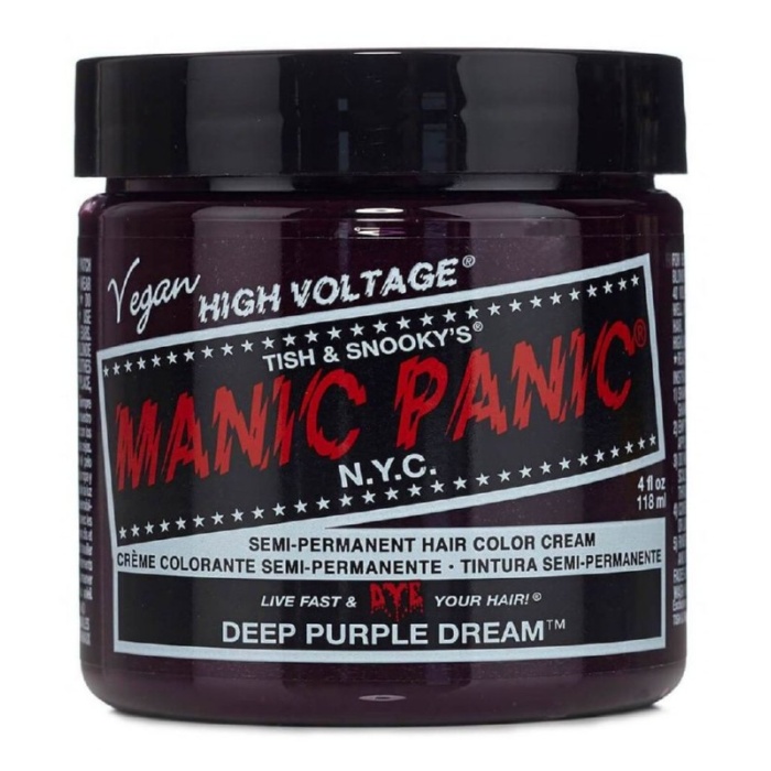 Pusiau ilgalaikiai kreminiai plauku dazai Manic Panic Hair Color Cream Deep Purple Dream MEU11048 118 ml