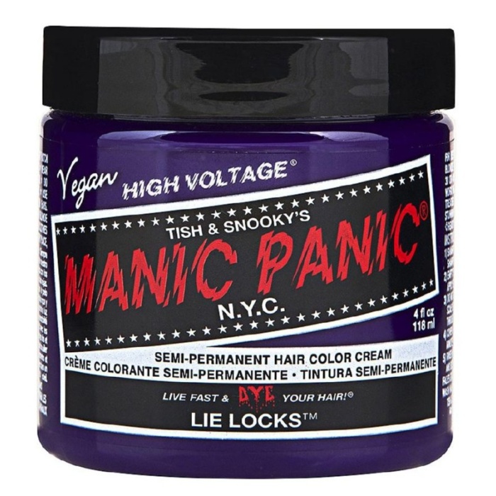 Pusiau ilgalaikiai kreminiai plauku dazai Manic Panic Hair Color Cream Lie Locks MEU11019 118 ml