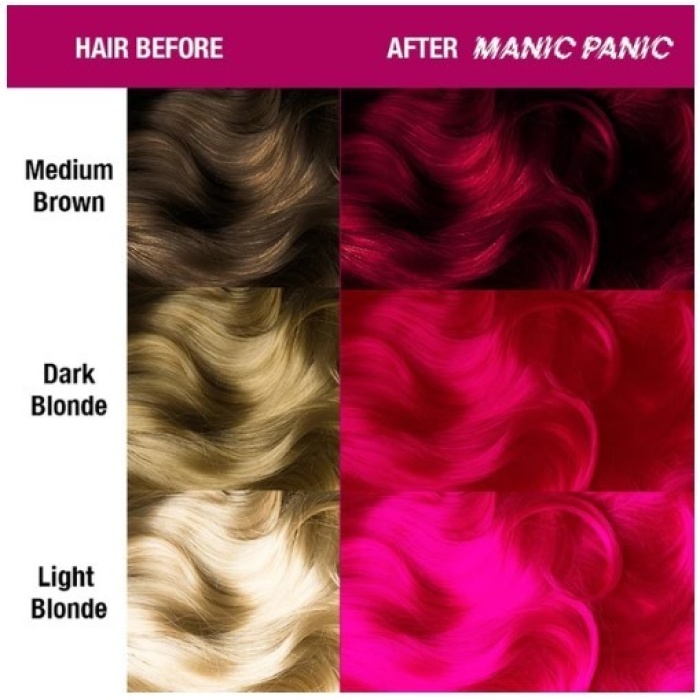 Pusiau ilgalaikiai kreminiai plauku dazai Manic Panic Hair Color Cream Neon Hot Hot Pink MEU11015 118 ml 1
