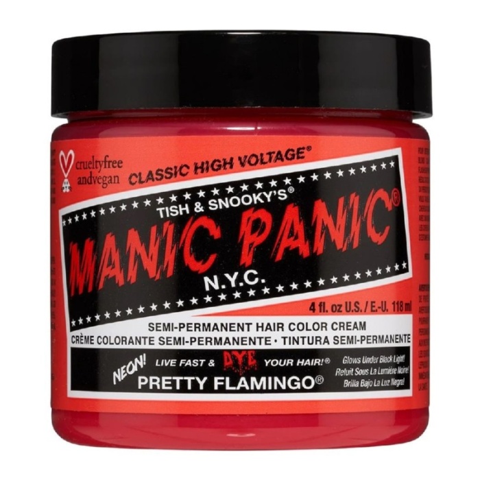 Pusiau ilgalaikiai kreminiai plauku dazai Manic Panic Hair Color Cream Neon Pretty Flamingo MEU11023 118 ml