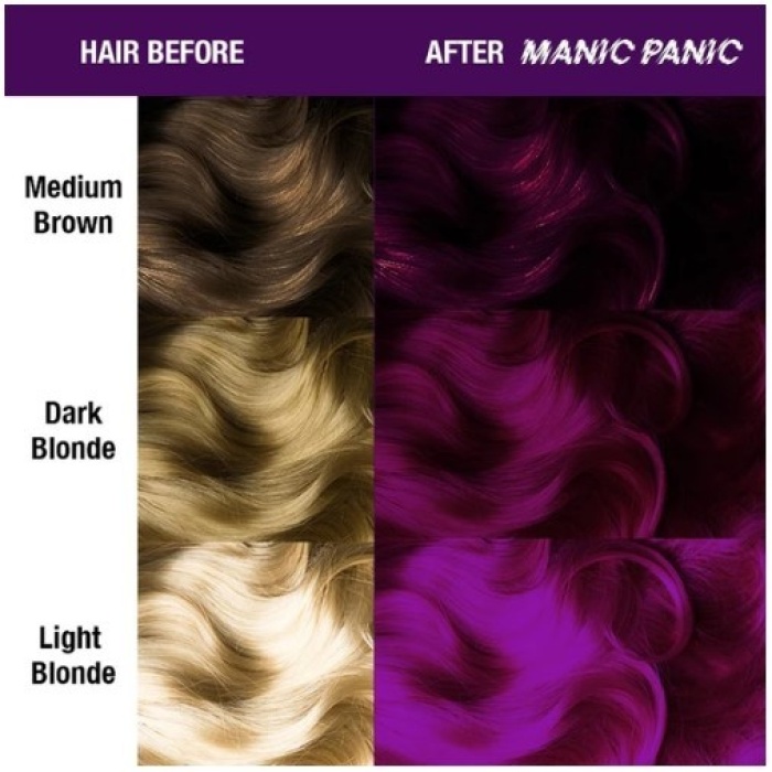 Pusiau ilgalaikiai kreminiai plauku dazai Manic Panic Hair Color Cream Plum Passion MEU11021 118 ml 1