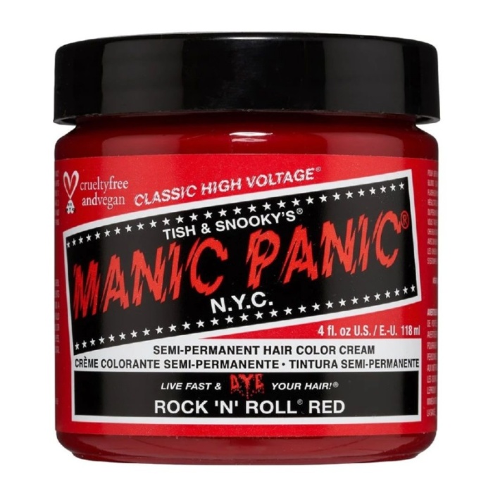 Pusiau ilgalaikiai kreminiai plauku dazai Manic Panic Hair Color Cream RockNRoll Red MEU11035 118 ml