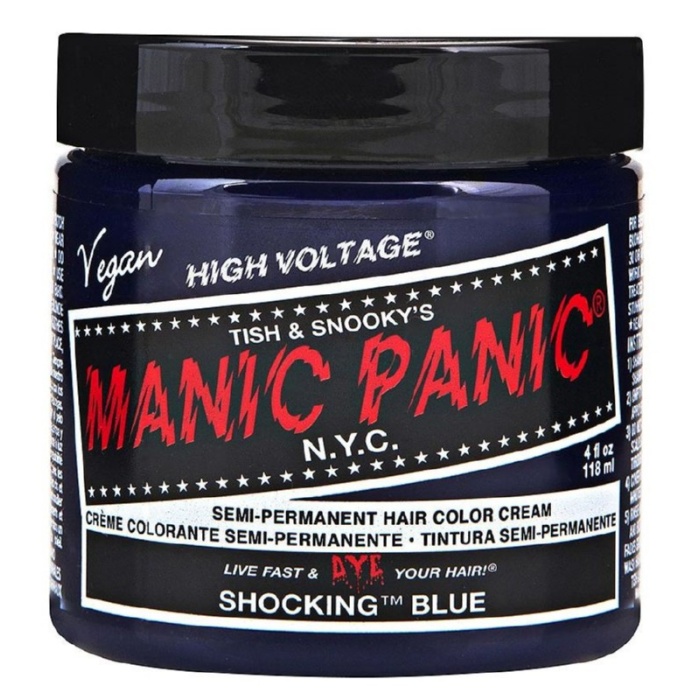 Pusiau ilgalaikiai kreminiai plauku dazai Manic Panic Hair Color Cream Shocking Blue MEU11028 118 ml