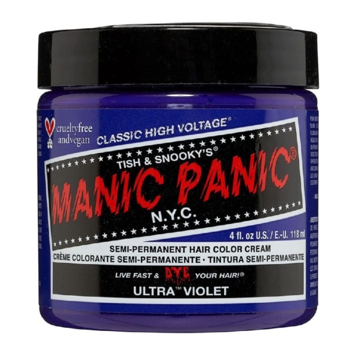 Pusiau ilgalaikiai kreminiai plauku dazai Manic Panic Hair Color Cream Ultra Violet MEU11031 118 ml