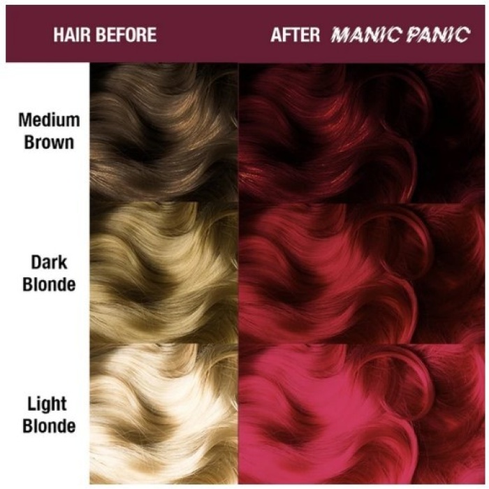 Pusiau ilgalaikiai kreminiai plauku dazai Manic Panic Hair Color Cream Vampire Red MEU11032 118 ml 1