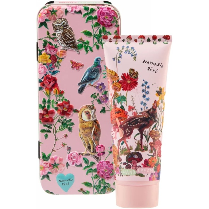 Ranku kremas metalineje dezuteje Heathcote Ivory Nathalie Lete Forest Folk Hand Cream in Tin NLFG5447 100 ml