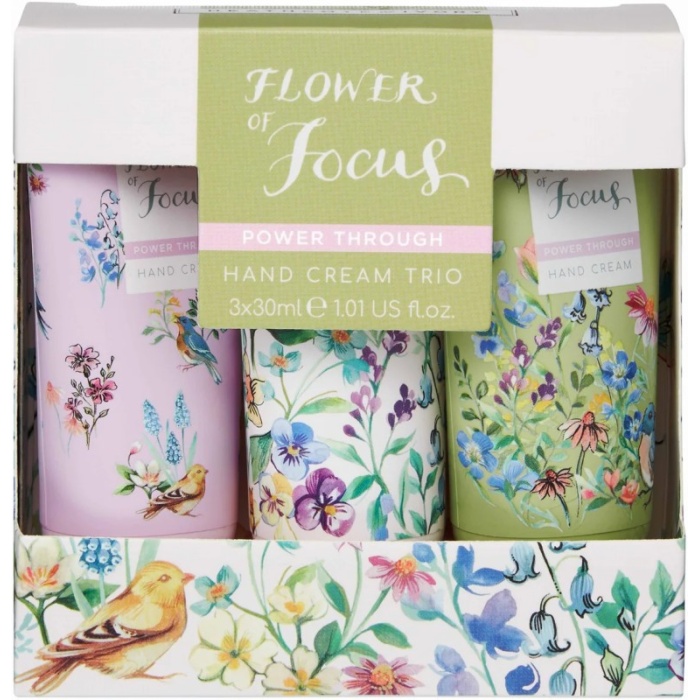 Ranku kremu rinkinys Heathcote Ivory Flower of Focus Hand Cream Trio FFFG2281 3x30 ml