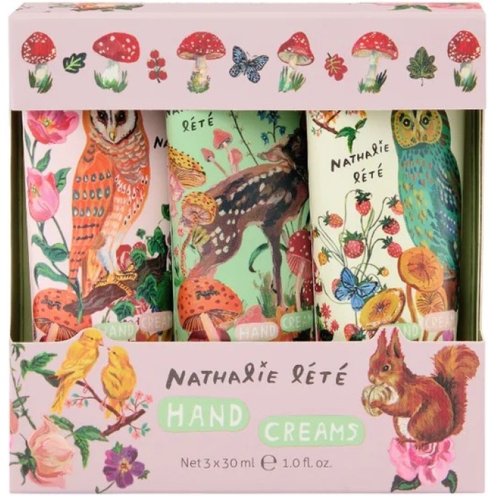 Ranku kremu rinkinys Heathcote Ivory Nathalie Lete Forest Folk Hand Creams NLFG5446 3x30 ml