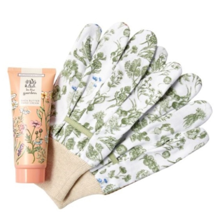 Rinkinys rankoms Heathcote Ivory In The Garden Gardening Gloves Hand Cream Set ITGFG9618 ranku kremas 100 ml ir medvilnines pirstines 1 pora 2