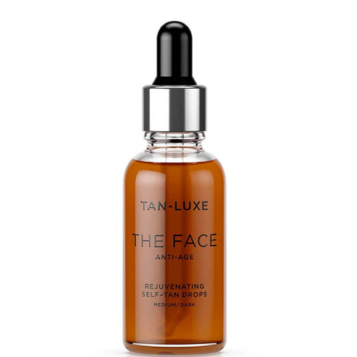 Savaiminio idegio lasai veido odai Tan Luxe The Face Anti Age Self Tan Drops Medium Dark TL779282 30 ml brandziai veido odai