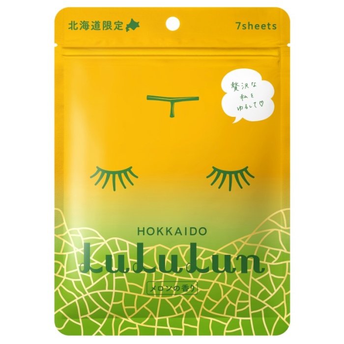 Vienkartiniu veido kaukiu rinkinys LuLuLun Premium Sheet Mask Hokkaido Melon 7 Pack drekina ir maitina su melionu seklu aliejumi 7 vnt. LU65831