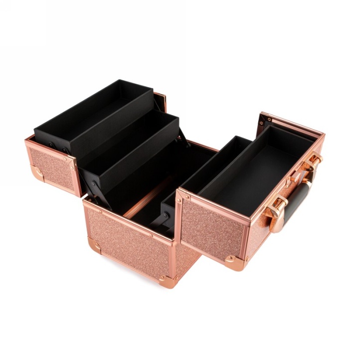 Lagaminas kosmetikos priemonems OSOM Professional Cosmetic Case OSOMP8316RG rozines aukso spalvos 2