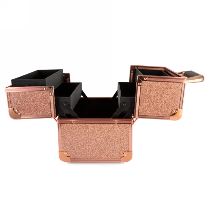 Lagaminas kosmetikos priemonems OSOM Professional Cosmetic Case OSOMP8316RG rozines aukso spalvos
