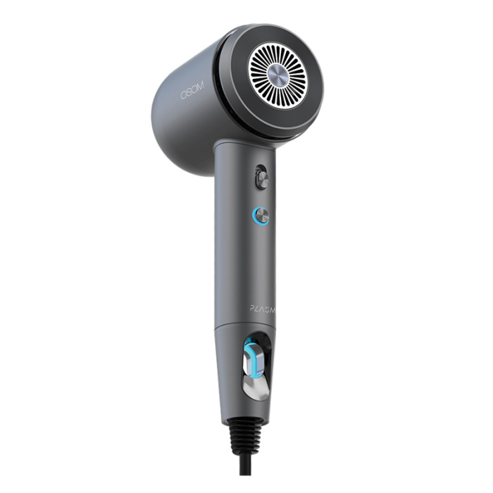 Plauku dziovintuvas OSOM PLASMA BLDC High Speed Hair Dryer OSOMM2000GREY 1600 1800W su plazmos funkcija pilkos spalvos